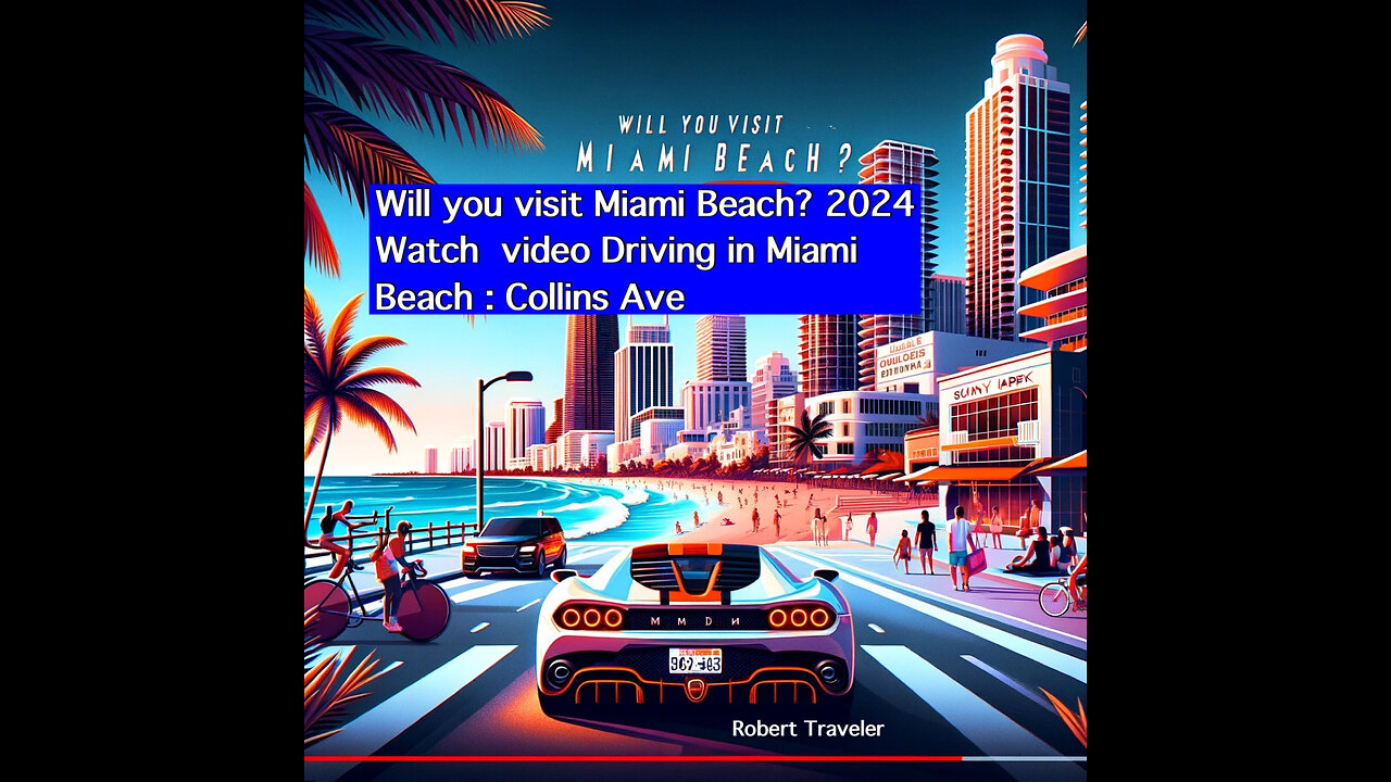 Will you visit Miami Beach? Watch video Drivining South Beach - Collins Ave 2024 4x speed