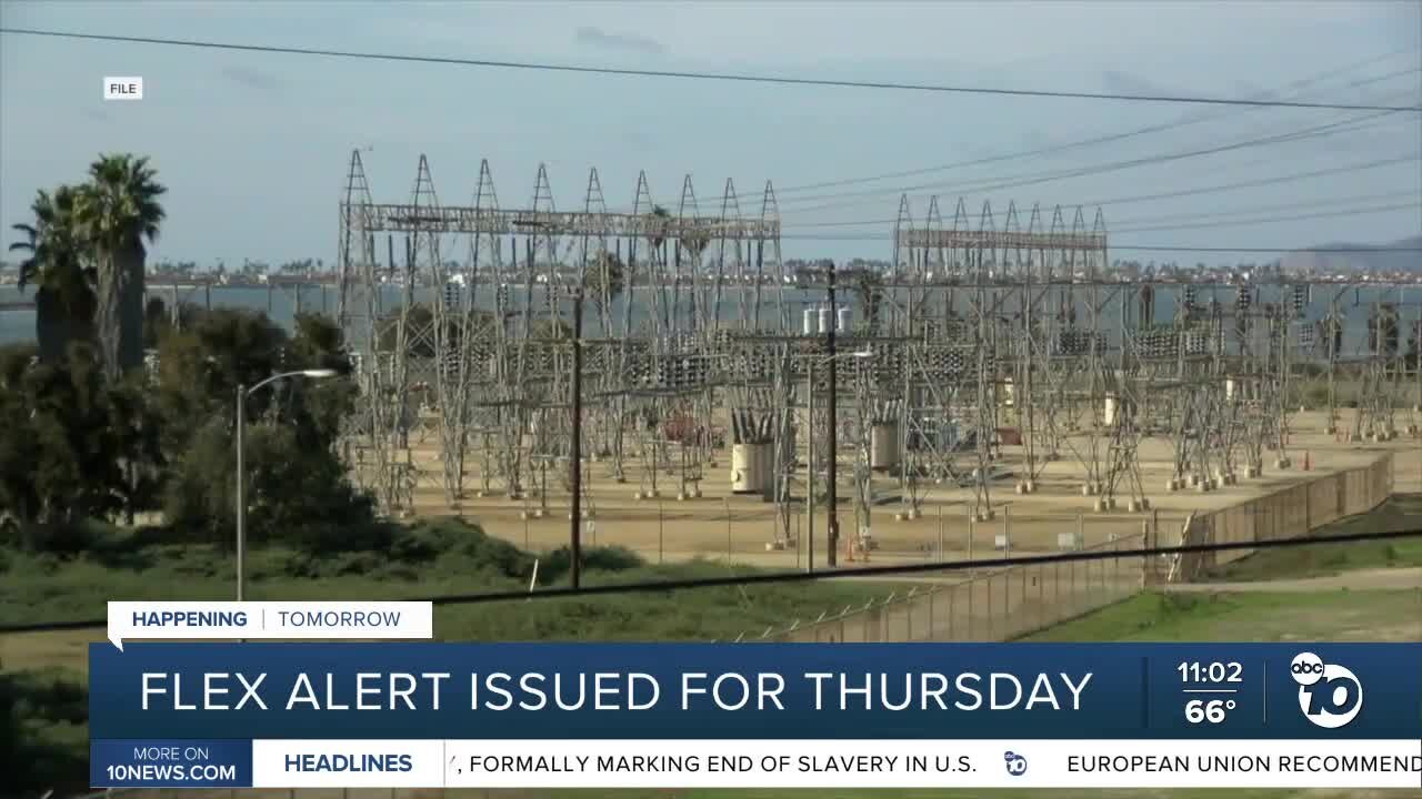 Flex Alert issued for Thursday