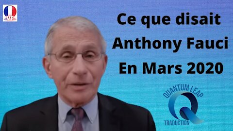 ÉCOUTONS ANTHONY FAUCI EN MARS 2020 - INTERNET A DE LA MÉMOIRE