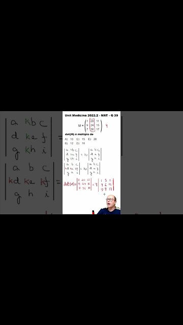 Vestibular Medicina UNIT 2022.2 Questão 39 #shorts