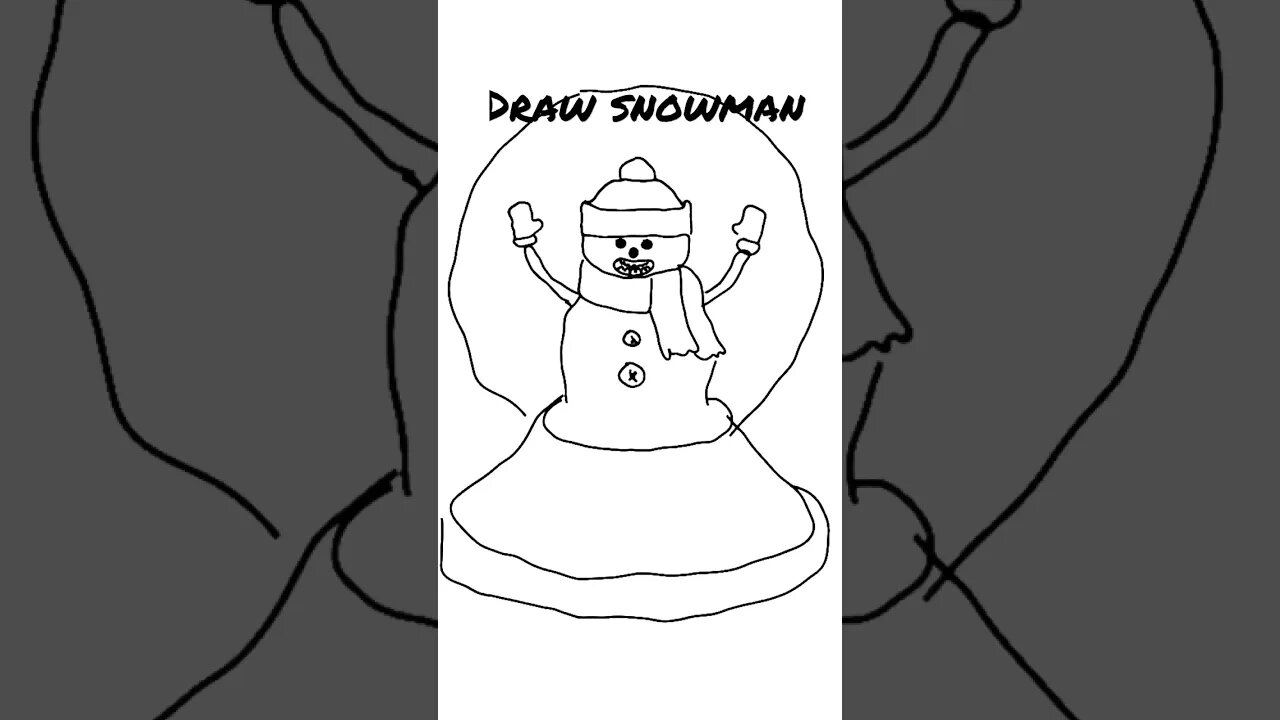 Draw WOMP Snowman #drawing #art #snowman