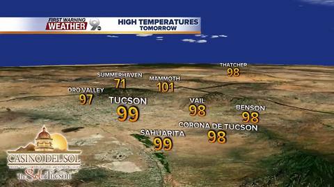Chief Meteorologist Erin Chritiansen's KGUN 9 Forecast Monday, May 28, 2018