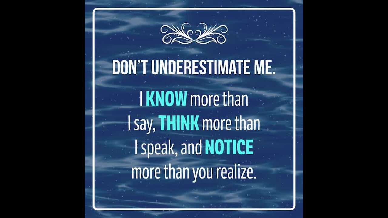 Dont underestimate me [GMG Originals]