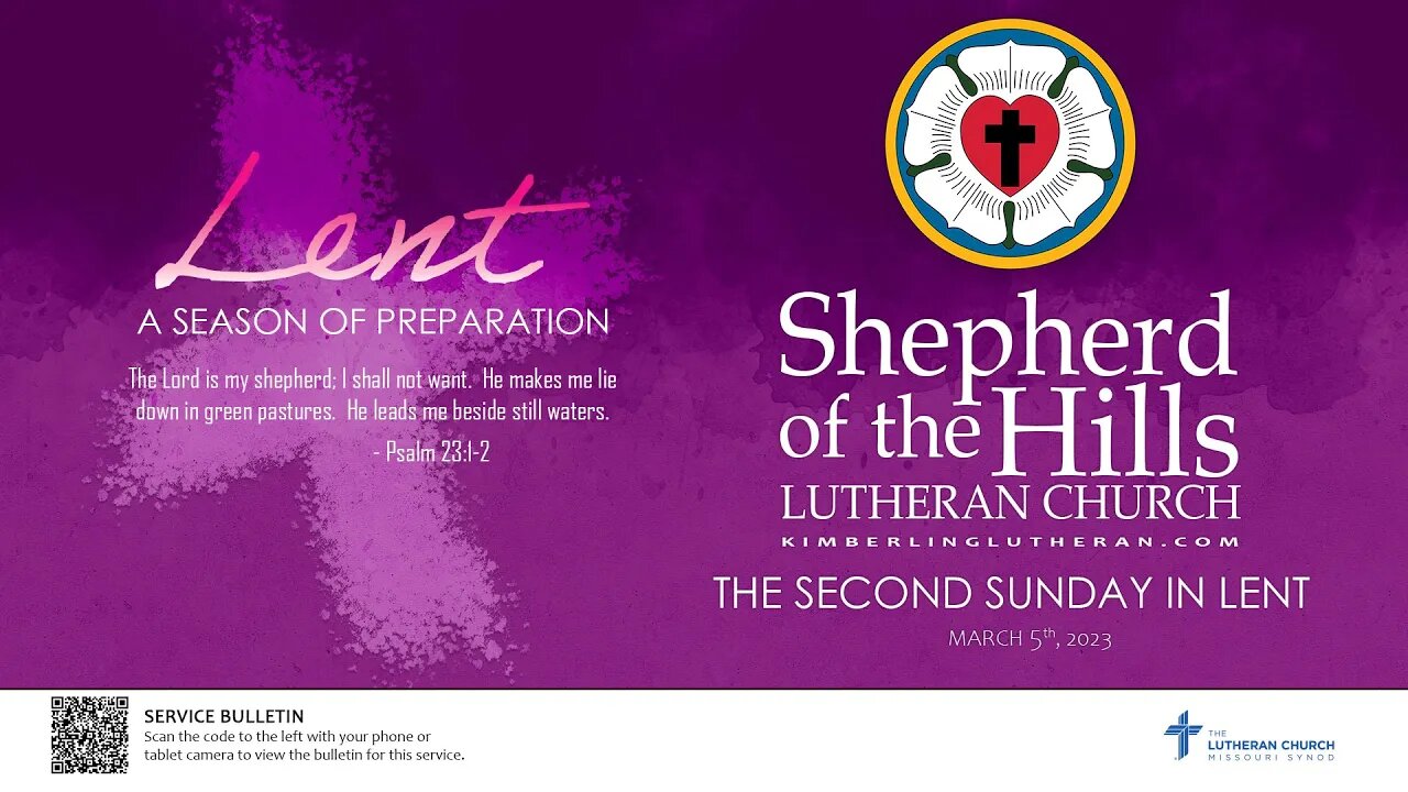 2023-03-05: THE SECOND SUNDAY IN LENT