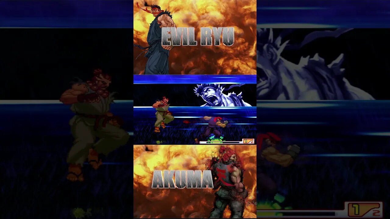 MUGEN SUDDEN DEATH | Evil Ryu VS Akuma #shorts #mugen #streetfighter