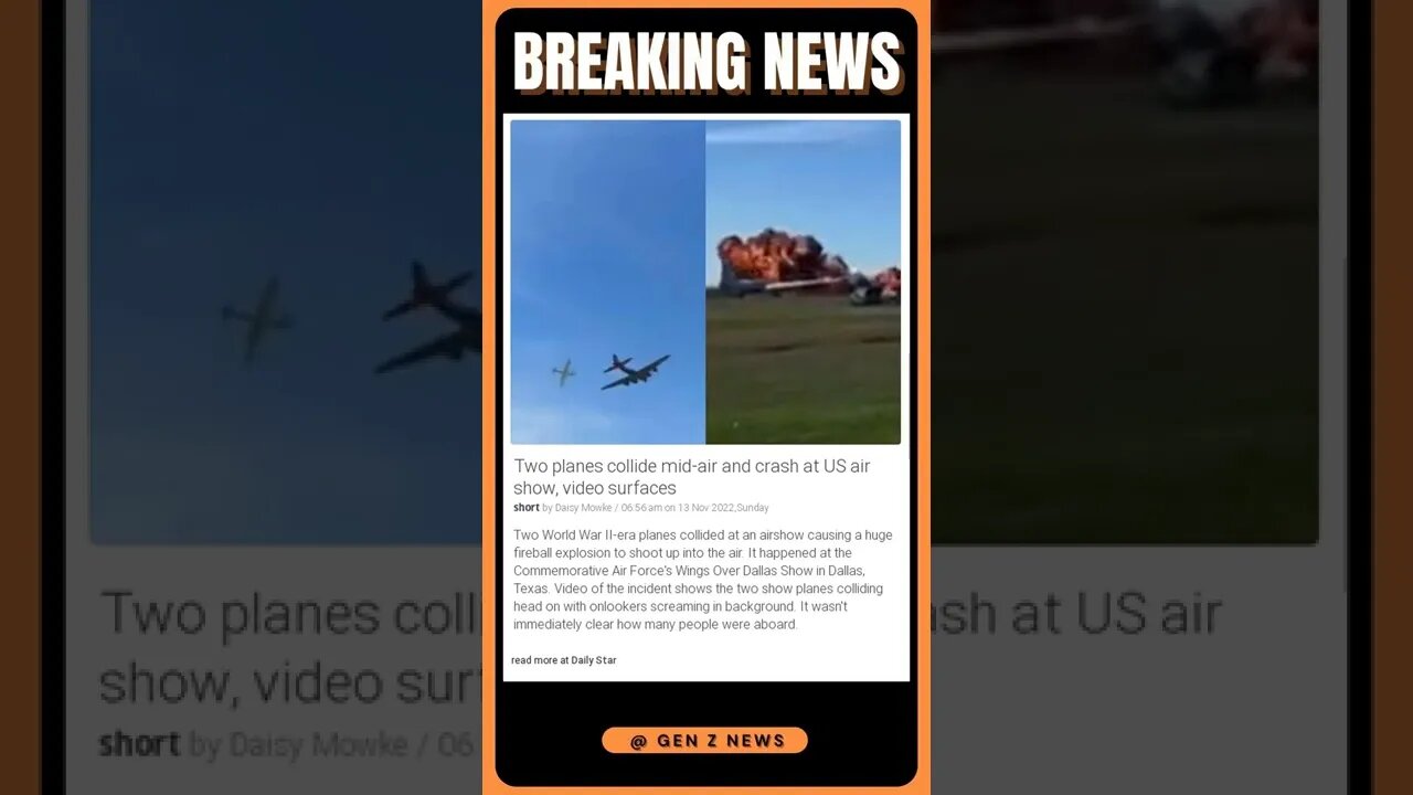 Live News | Two planes collide in mid-air, video surfaces | #shorts #news