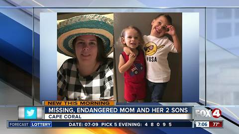 Endangered mother and two boys missing out of Cape Coral