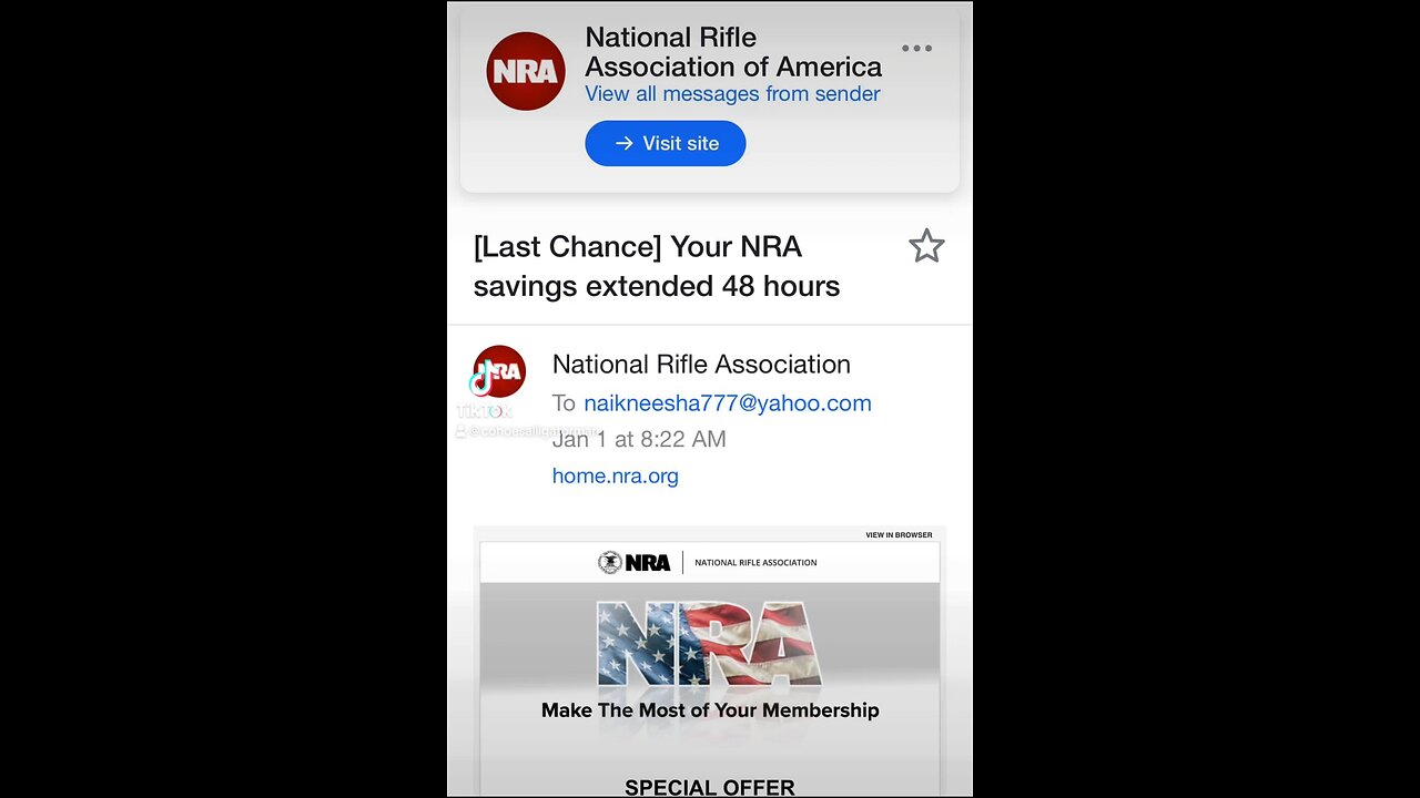 ‘ National Rifle Association ‘ member now thanks National Rifle Association