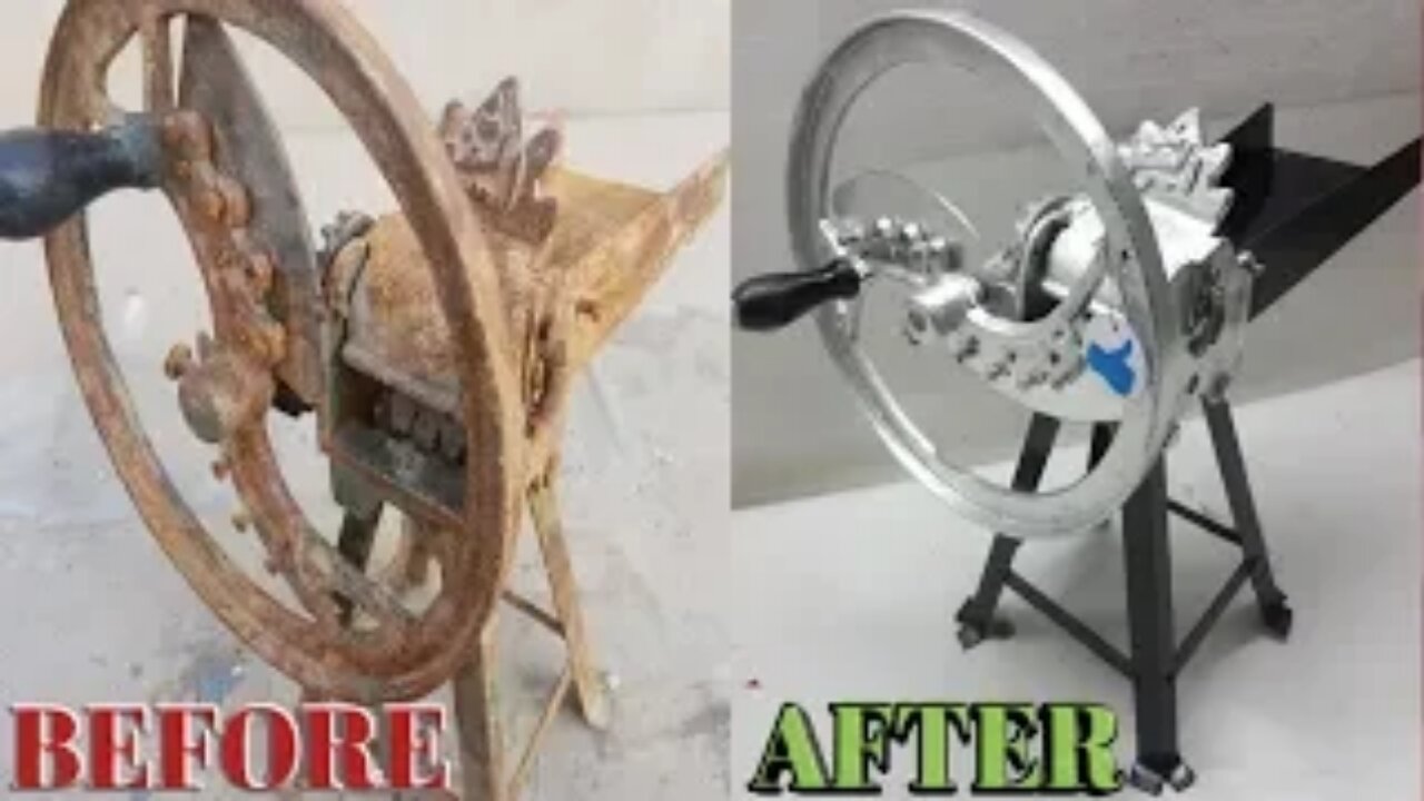 Old Rusty Chaff Cutter - Restoration