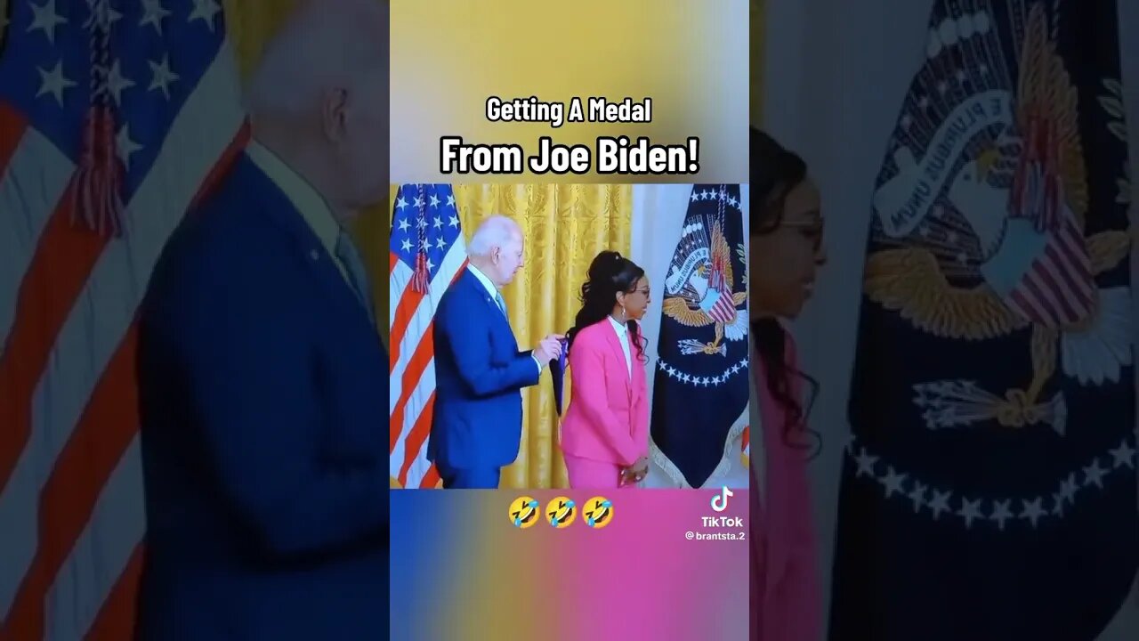 When Getting A Medal From #Biden #JoeBiden #Medal #America #American #USA