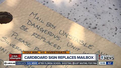 Mysterious hand-written sign replaces mailboxes