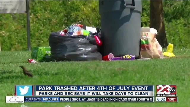 Trashy 4th of July Aftermath in Bakersfield