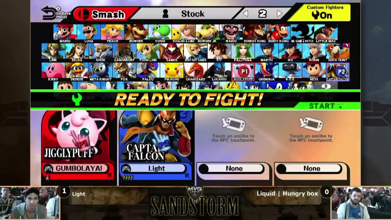 MVG Sandstorm: Singles - Light (Captain Falcon) vs. Liquid'HungryBox (Jigglypuff)