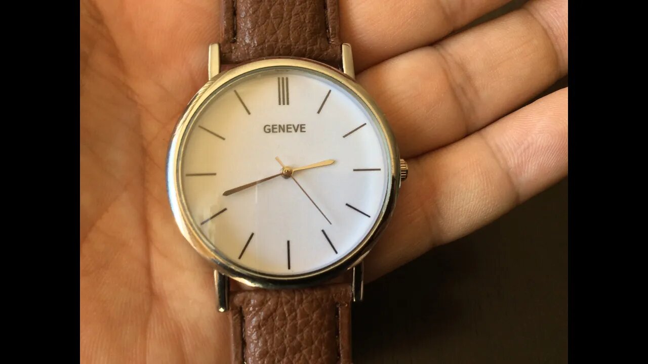 $10 clean, vintage white design quartz watch by Shensee