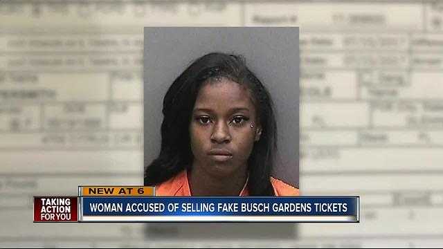 Woman busted selling fake Busch Gardens tickets