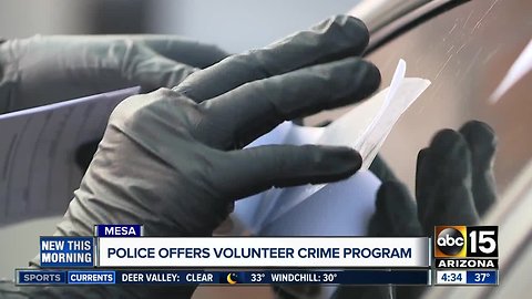 Mesa police offer volunteer crime scene specialist position