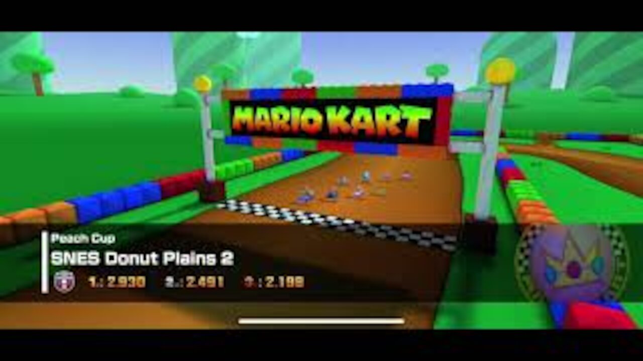 Mario Kart Tour - SNES Donut Plains 2 Gameplay (Cat Tour)