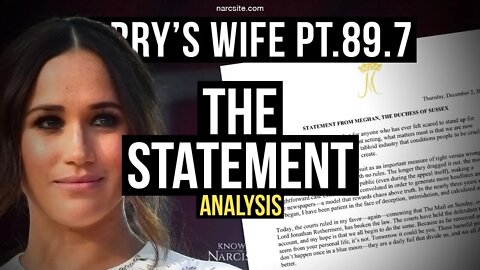 Harry´s Wife 89.7 The Statement : Analysis (Meghan Markle)