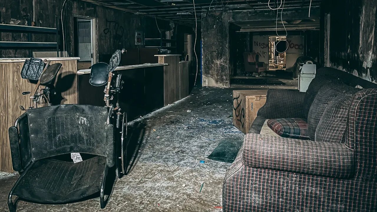 Exploring an Abandoned Hospital in Illinois with Everything Still Inside After A Massive Fire