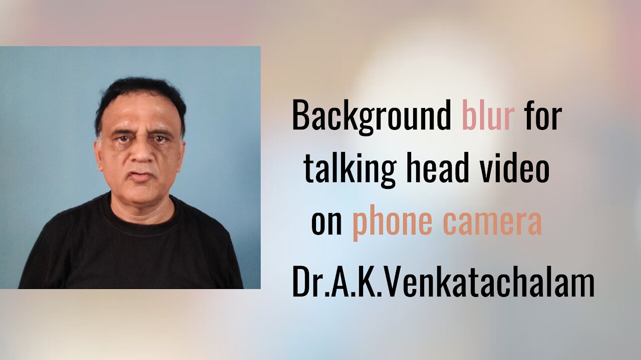 How to get background blur for talking head video in phone camera