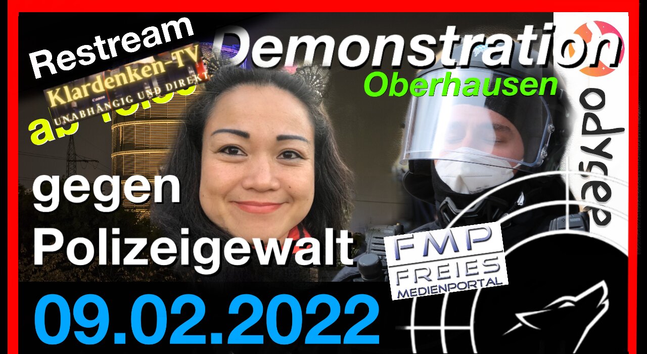 RESTREAM I Demonstration in Oberhausen gegen Polizeigewalt am 09.02.2022