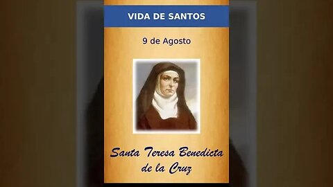 El 9 de agosto conmemoramos a Santa Teresa Benedicta de la Cruz (Edith Stein)