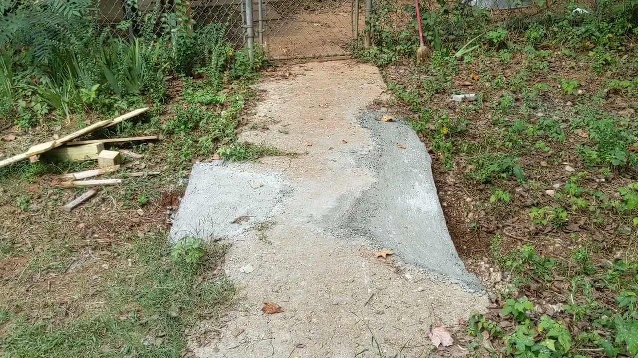 Cement Walkway Fix, Day After