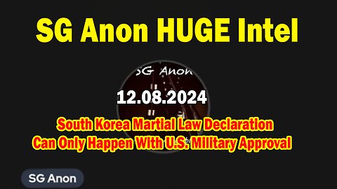 SG Anon HUGE Intel 12.08.24: "The Pacific Rim Deep State Is Being Removed"