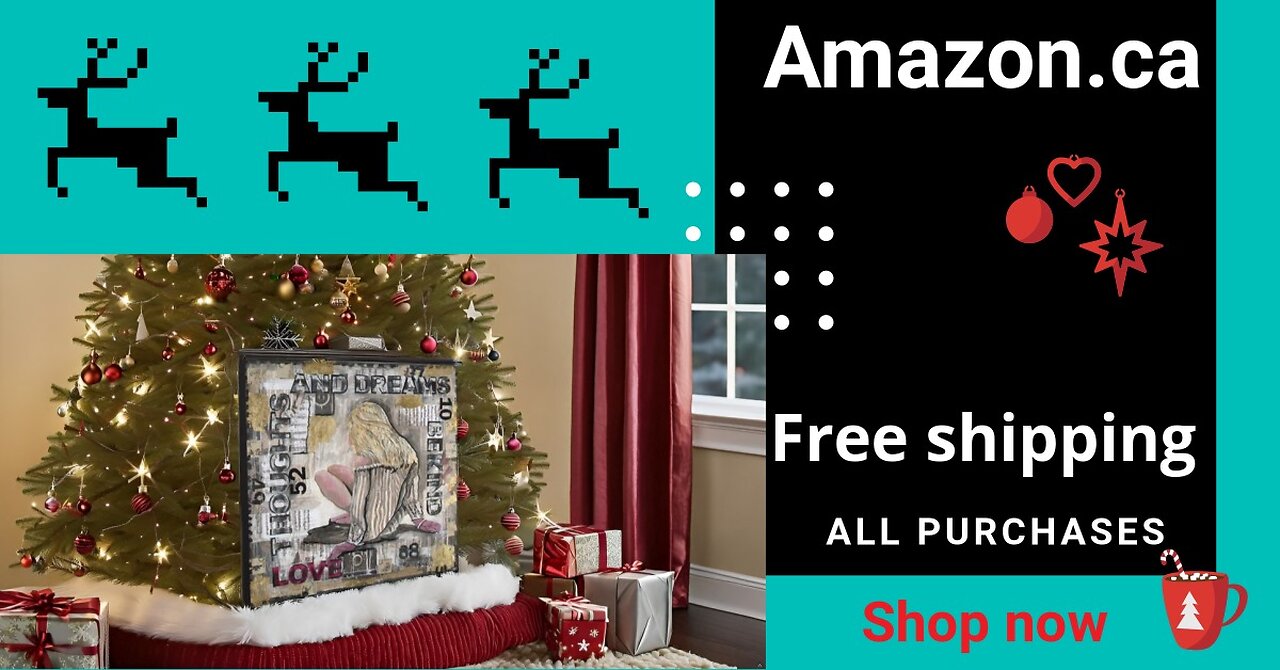 🎁✨ Capture the Spirit of Christmas with "Thoughts and Dreams" Canvas Art! ✨🎁