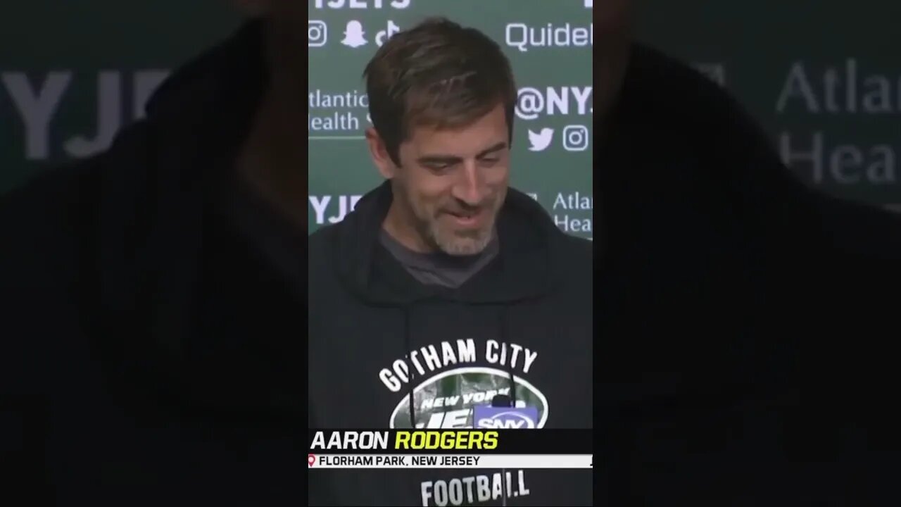 It's like Aaron Rodgers was made for NJ.