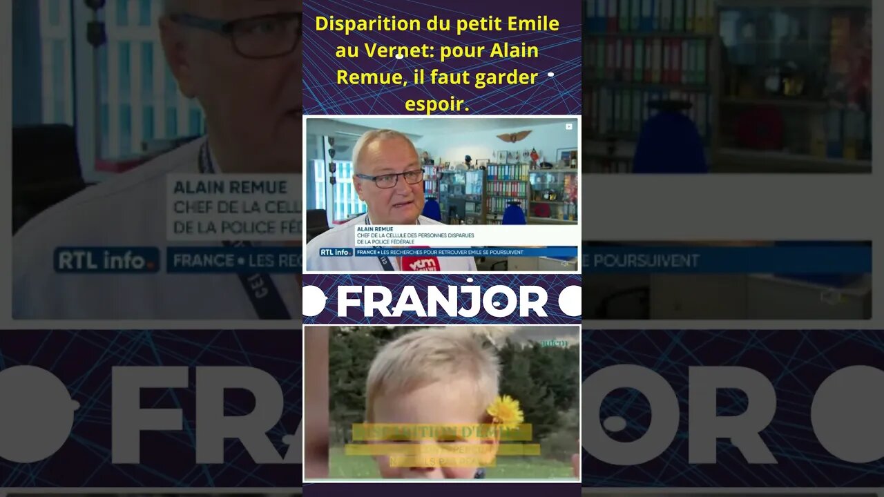 Disparition du petit Emile au Vernet: pour Alain Remue, il faut garder espoir.