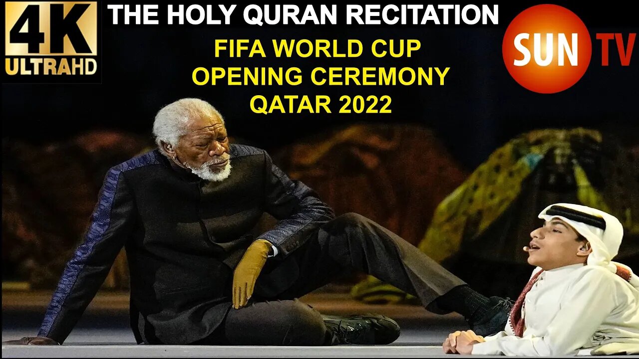 The Holy Quran recitation at FIFA World Cup Qatar 2022 - Morgan Freeman & Ghanim Al Muftah #shorts