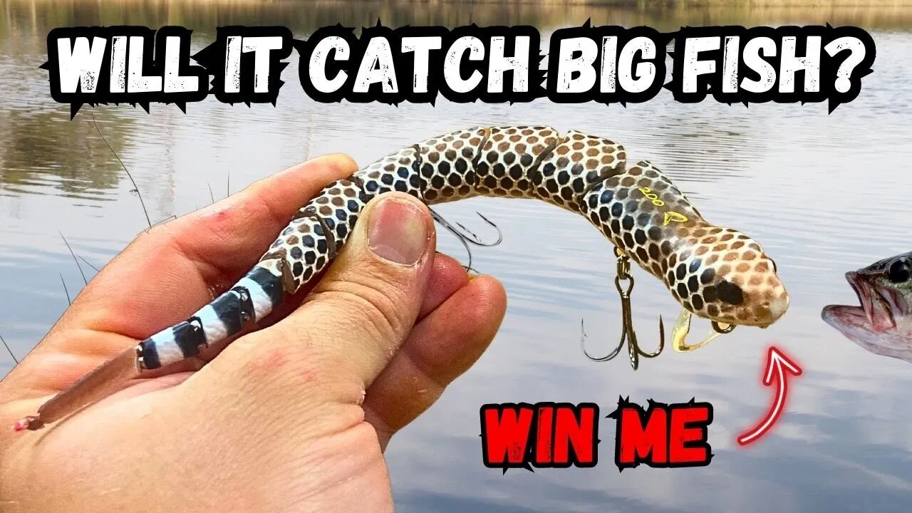 Bass Fishing With A SNAKE Lure! {Will it Catch BIG FISH?}