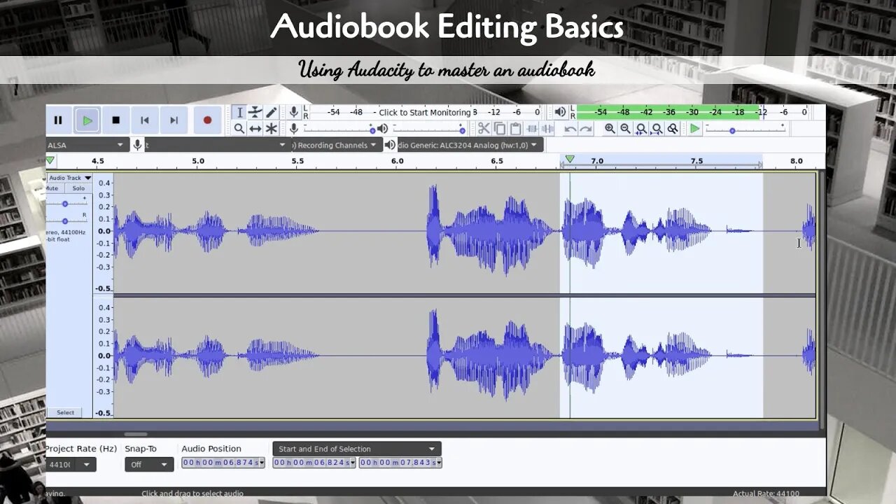 Audiobook Editing with Audacity