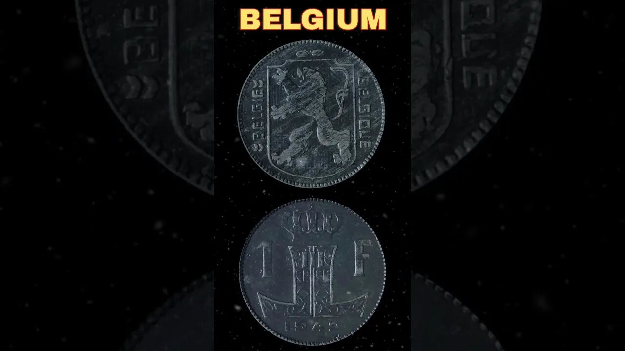 Belgium 1 Franc 1942. #shorts #coinnotesz #viral