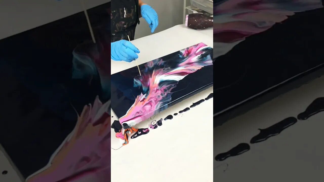 Hairdryer Acrylic Pour