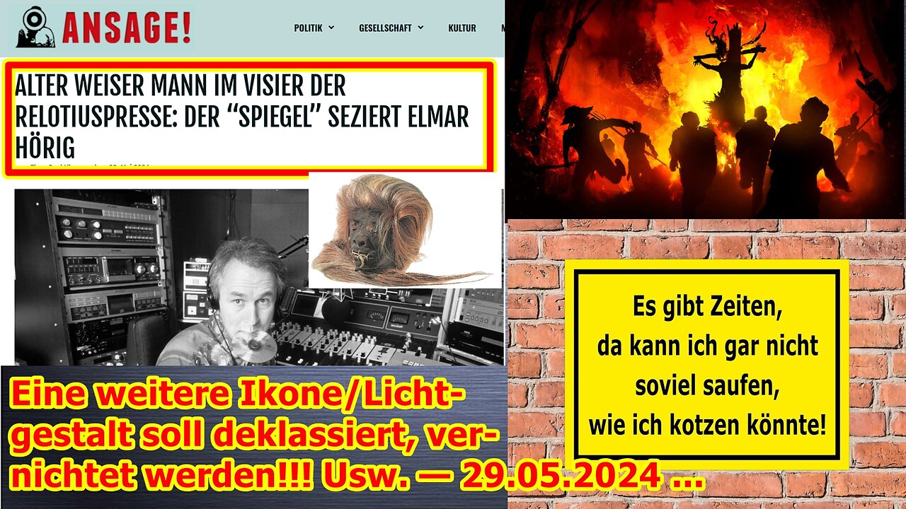 Eine weitere Ikone/Lichtgestalt soll deklassiert, vernichtet werden!!! Usw. — 29.05.2024 ...