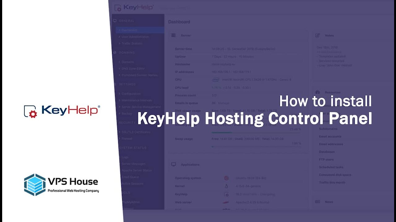 [VPS House] How to install KeyHelp Web Hosting Control Panel?