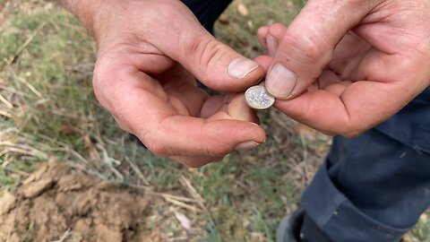 Sterling Silver Threepence Metal Detecting With Chef