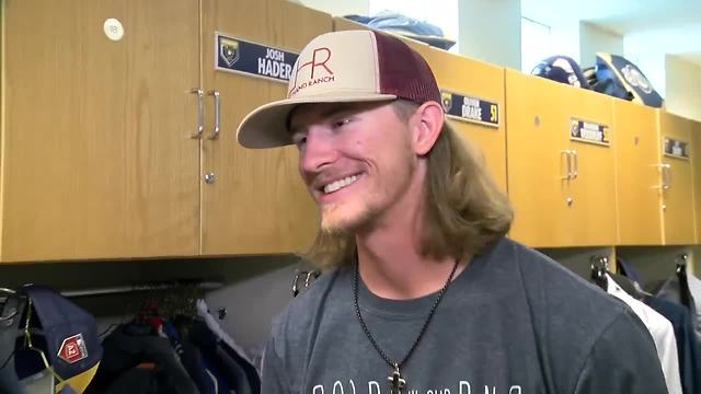 Brewers relief pitcher Josh Hader has fans drinking the Hader-ade