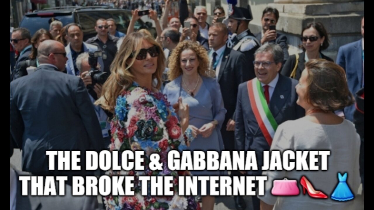 FLOTUS in Italy. The Dolce & Gabbana jacket that broke the internet