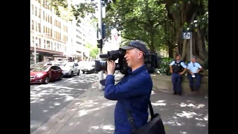 Millions March Against Mandatory Vaccination: Lone ABC cameraman spotted