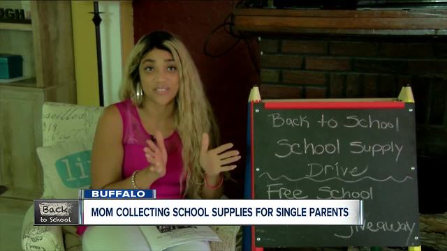 Single mom collects school supplies for children in need