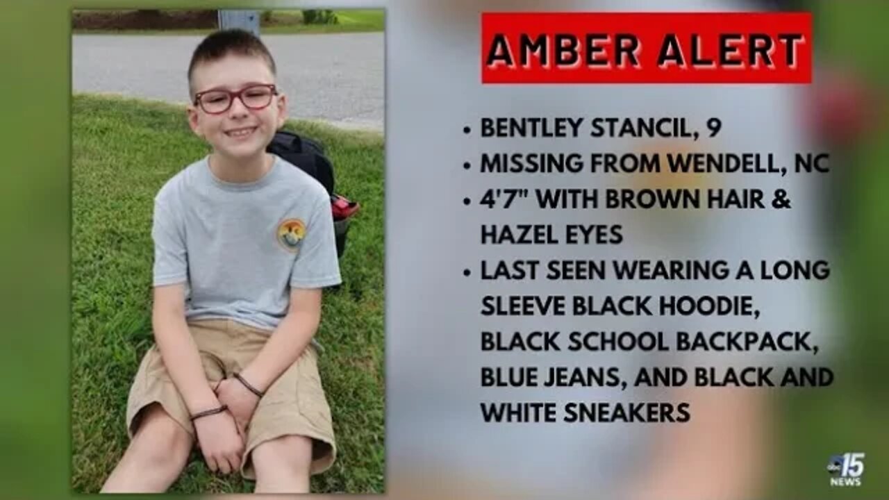 AMBER ALERT | Bentley Stancil VANISHED WALKING TO HIS BUS STOP | WENDELL NC