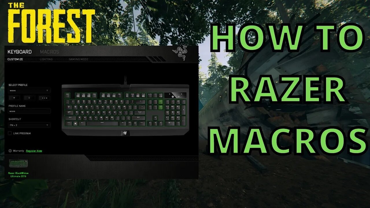 My Razer Keyboard Macros for The Forest | Synapse 2