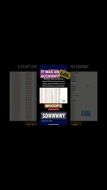 Whoops! The state of California Doxxed You- Sorry bout that! “He has a Gun!”￼