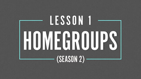 HOME GROUP Season 2 - LESSON 1 - Tithing