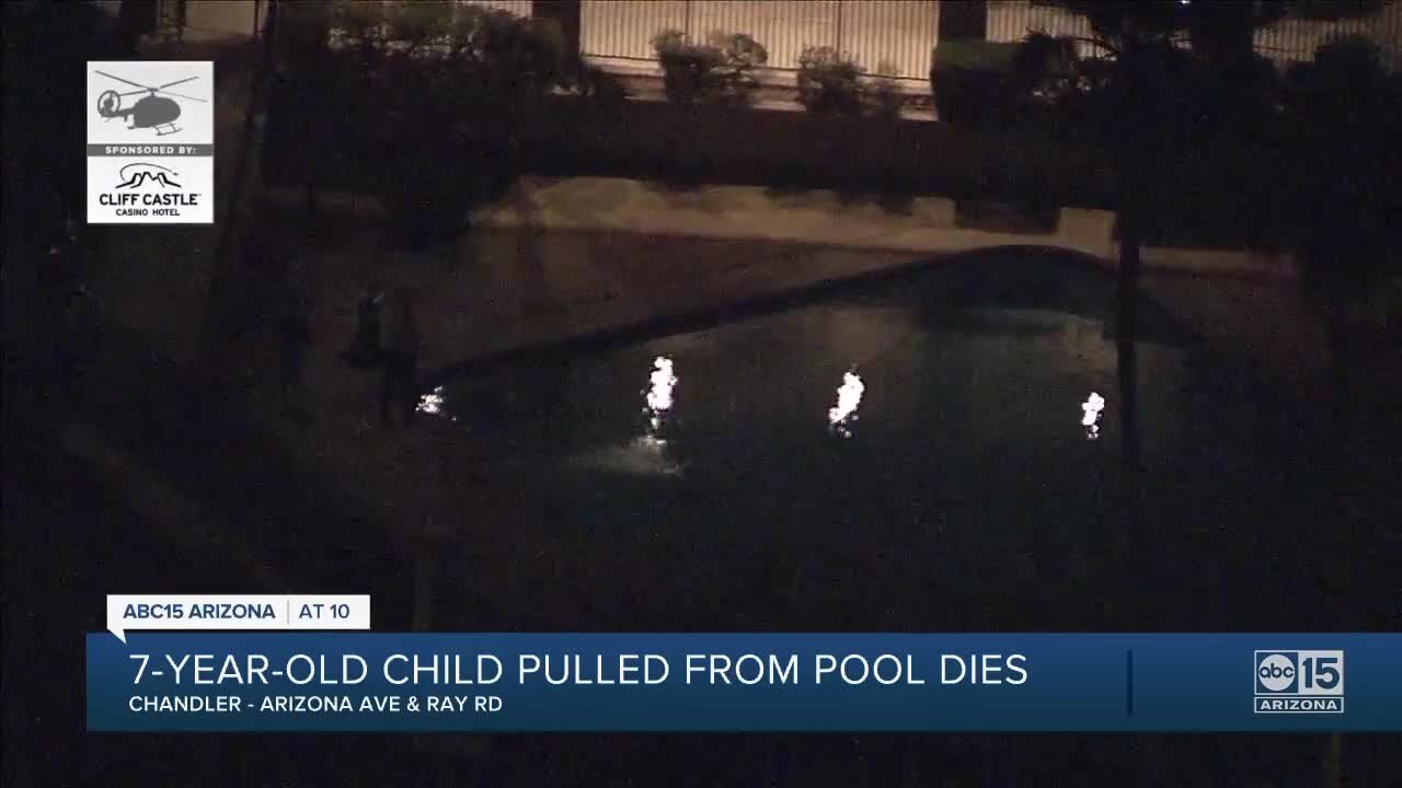 7-year-old dies after pulled from pool in Chandler