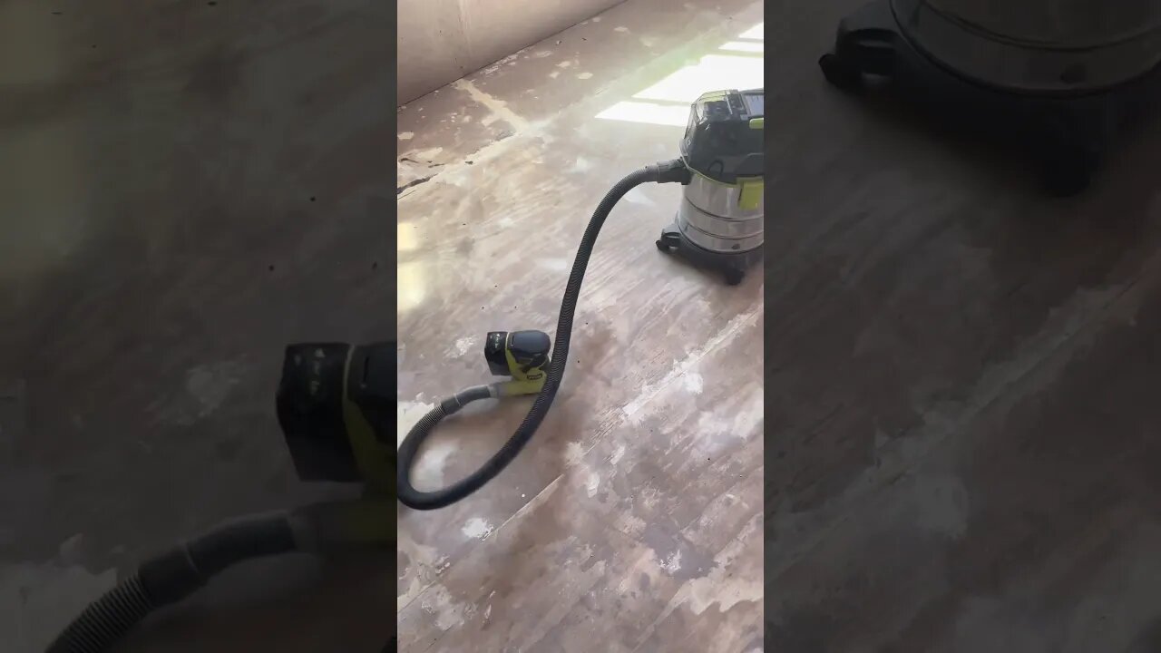 #ryobi random orbital sander: doing its thing