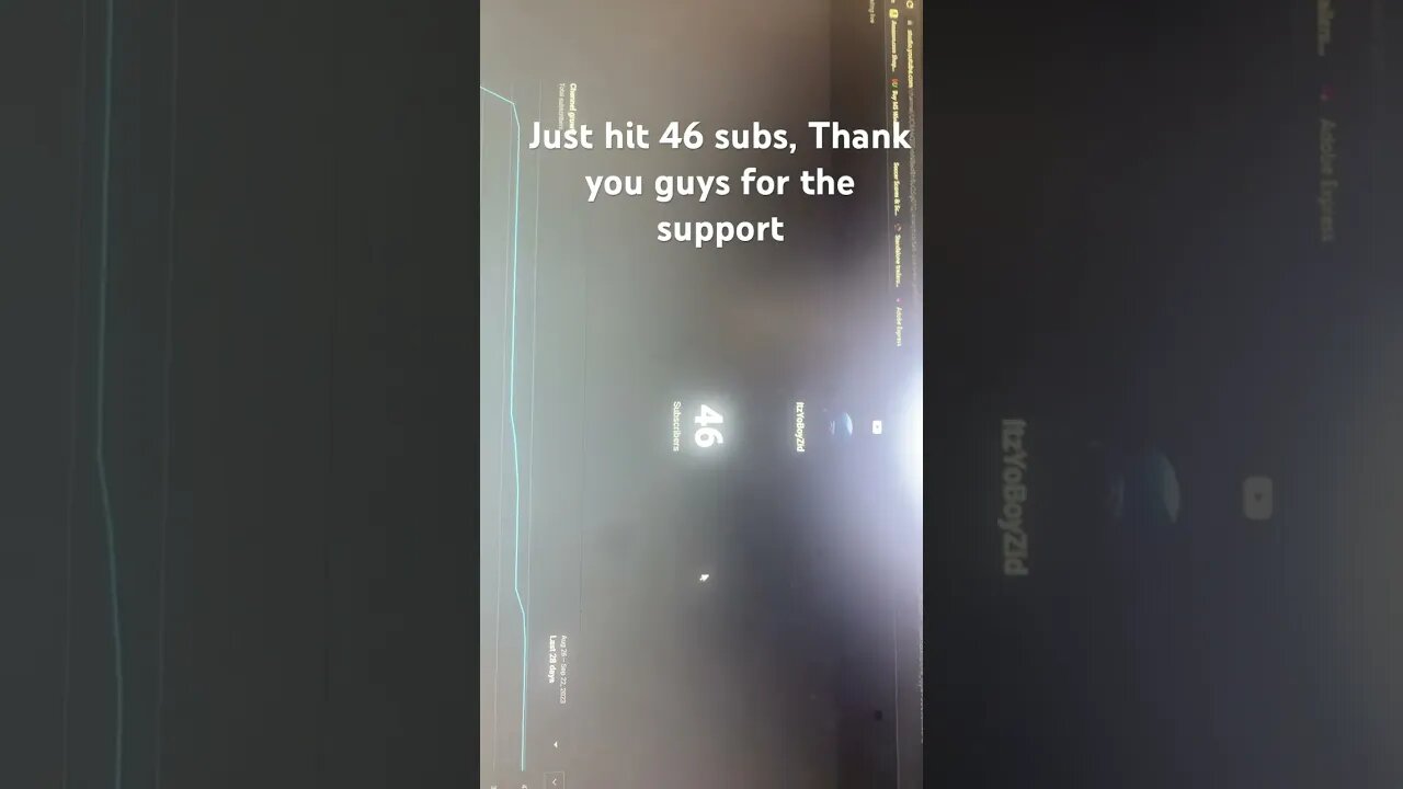 Just hit 46 subs thank you guys the ones that support me, Thank you guys Now road to 60 subs